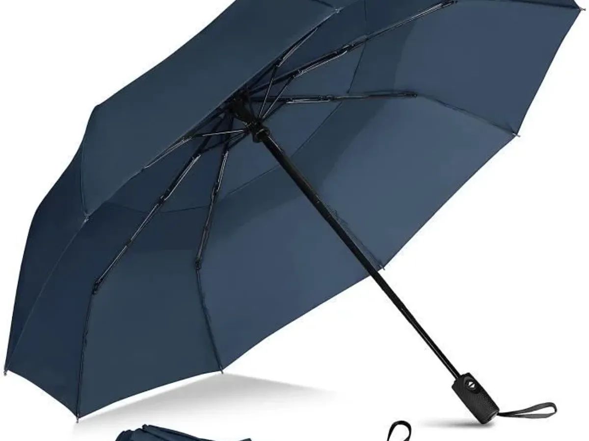 Parapluie Grand Format Résistant Parapluie Grand Format 108cm - Résistant Vent 16 Nervures - Poignée Bois - Automatique Parapluie 2 Personnes