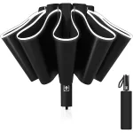 Parapluie Grand Format Résistant Parapluie Grand Format 108cm - Résistant Vent 16 Nervures - Poignée Bois - Automatique Parapluie 2 Personnes 6