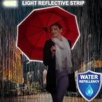 Parapluie Grand Format Résistant Parapluie Grand Format 108cm - Résistant Vent 16 Nervures - Poignée Bois - Automatique Parapluie 2 Personnes 9