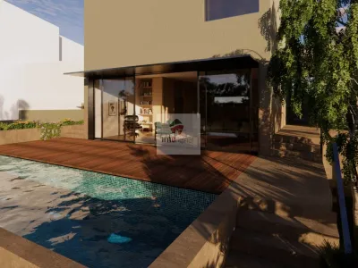 Moradia 4 frentes com piscina, terreno c/420 m2, Grijó