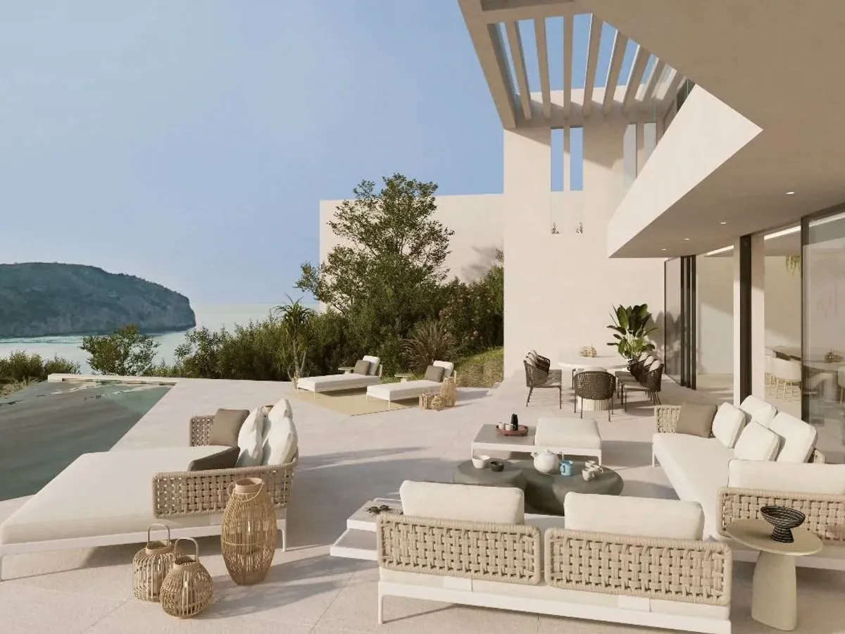 Elegante villa de obra nueva con vistas al mar en Camp de Mar, cerca del Puerto de Andratx