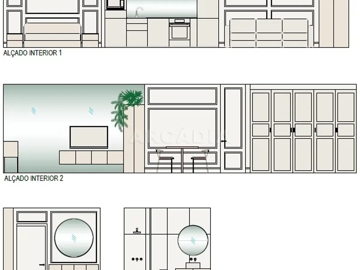 Apartamento T0 todo equipado e mobilado com Elevador
