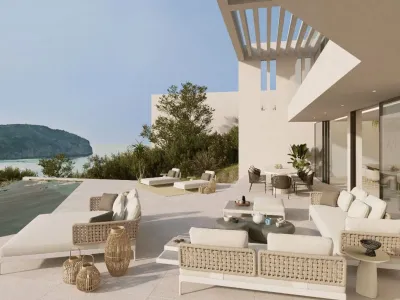 Elegante villa de obra nueva con vistas al mar en Camp de Mar, cerca del Puerto de Andratx