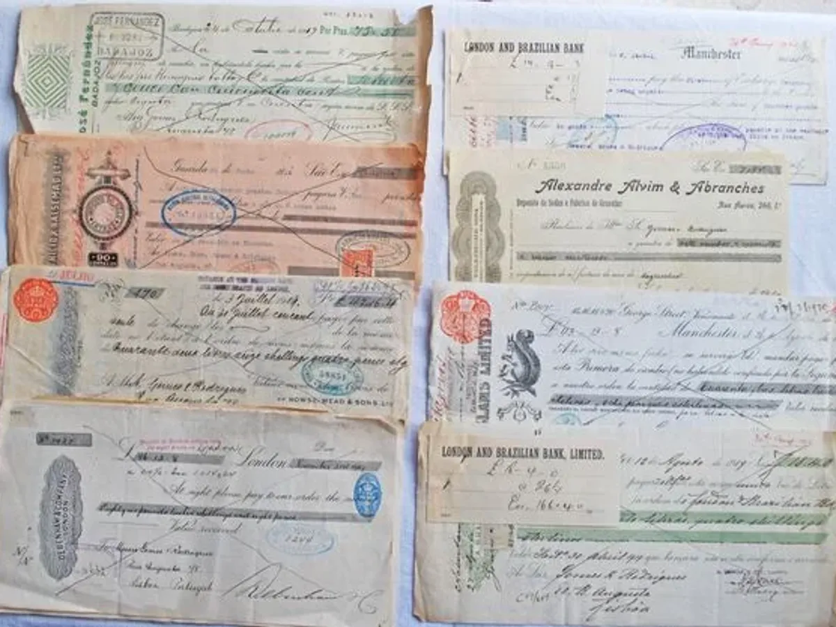Documentos antigos – Letras bancárias antigas 