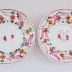 2 taças de porcelana antigas com muito uso  3