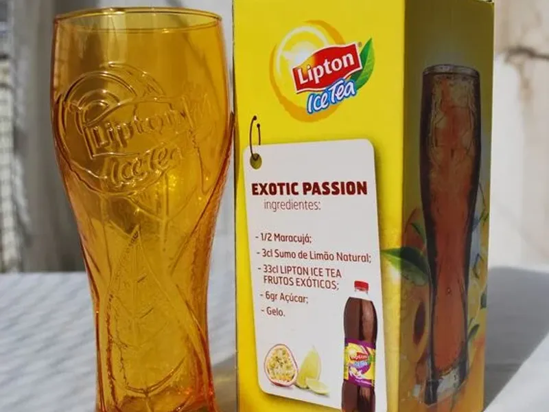 Copo Lipton Ice Tea amarelo 