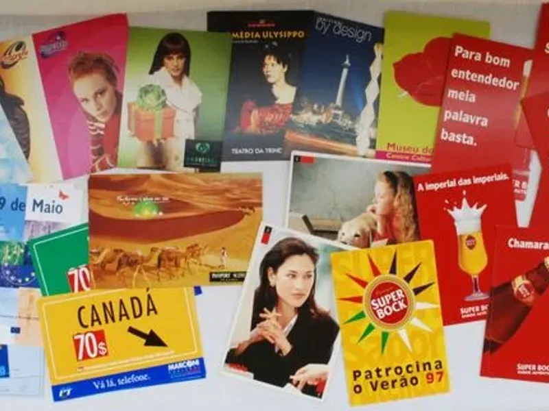 Postais publicitários dos anos 90 