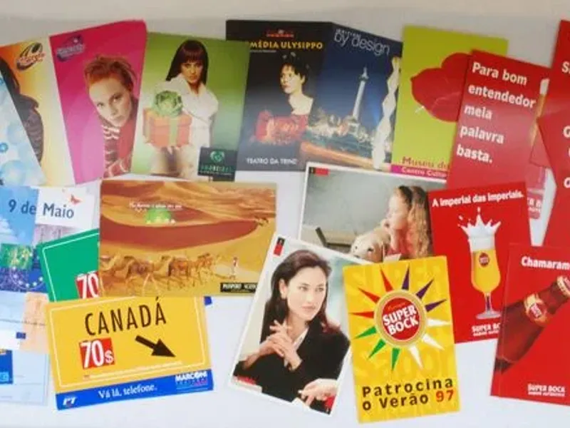 Postais publicitários dos anos 90 