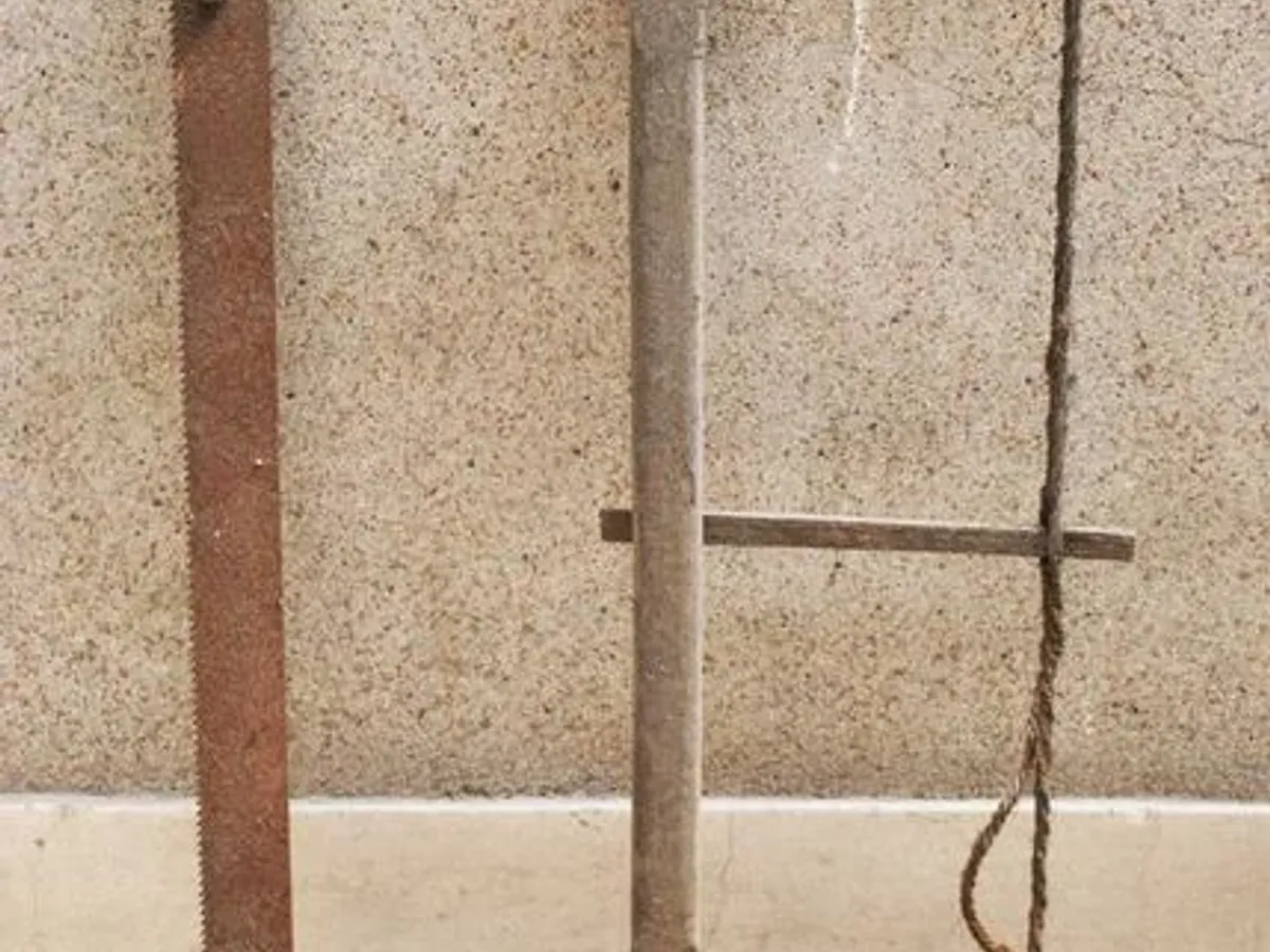 Serrote antigo de carpinteiro ou de 2 pessoas