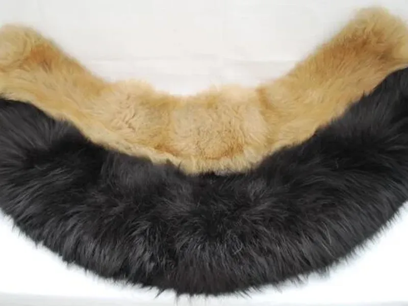 2 golas de pele verdadeira 