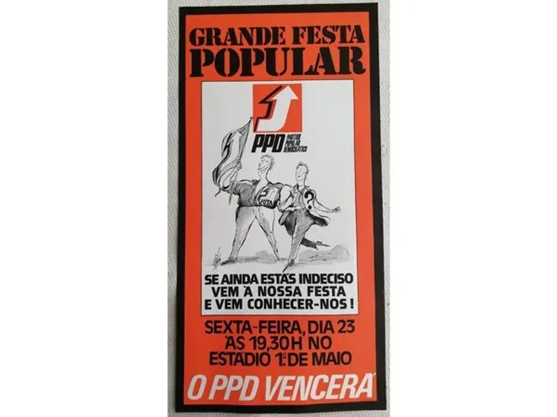 Cartaz político PPD Grande festa popular 1976