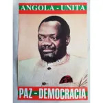 Cartaz político / propaganda UNITA Jonas Savimbi  1