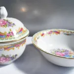 Limoges - Guarda-jóias, taça e pequeno prato 3