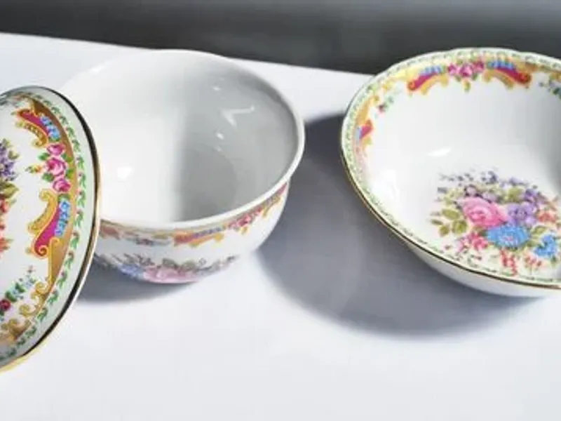 Limoges - Guarda-jóias, taça e pequeno prato