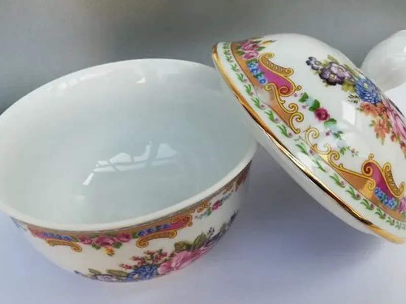 Limoges - Guarda-jóias, taça e pequeno prato