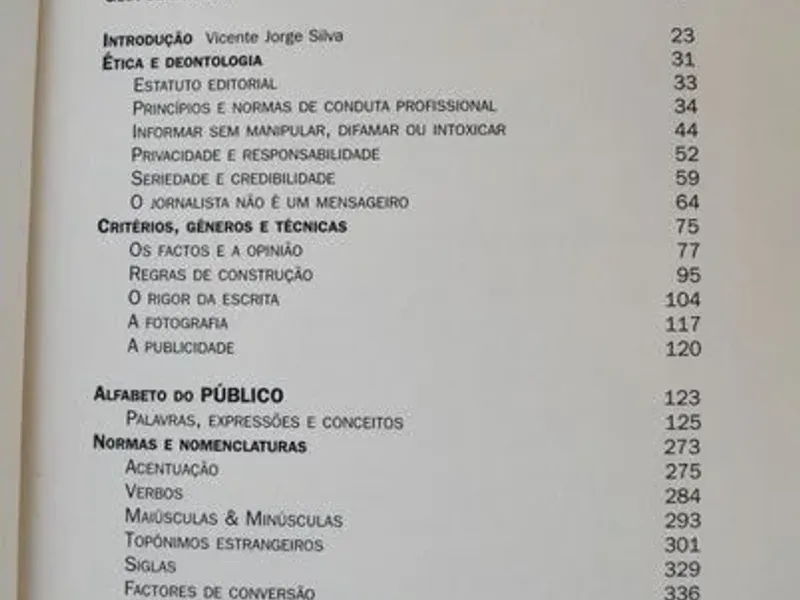 Livro de estilo do jornal Público – 1ª edição 1998
