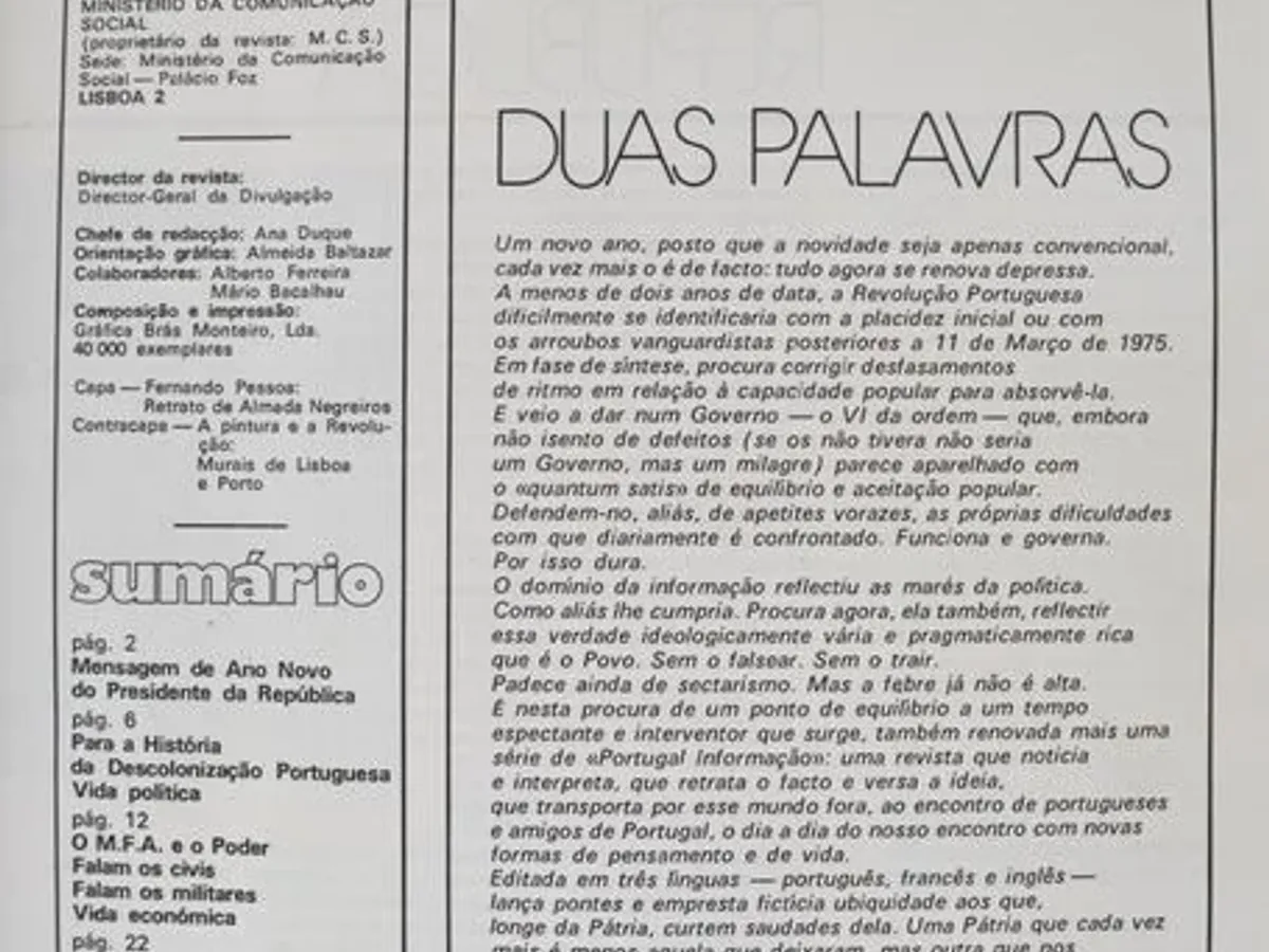Revista Portugal Informação de 1976 