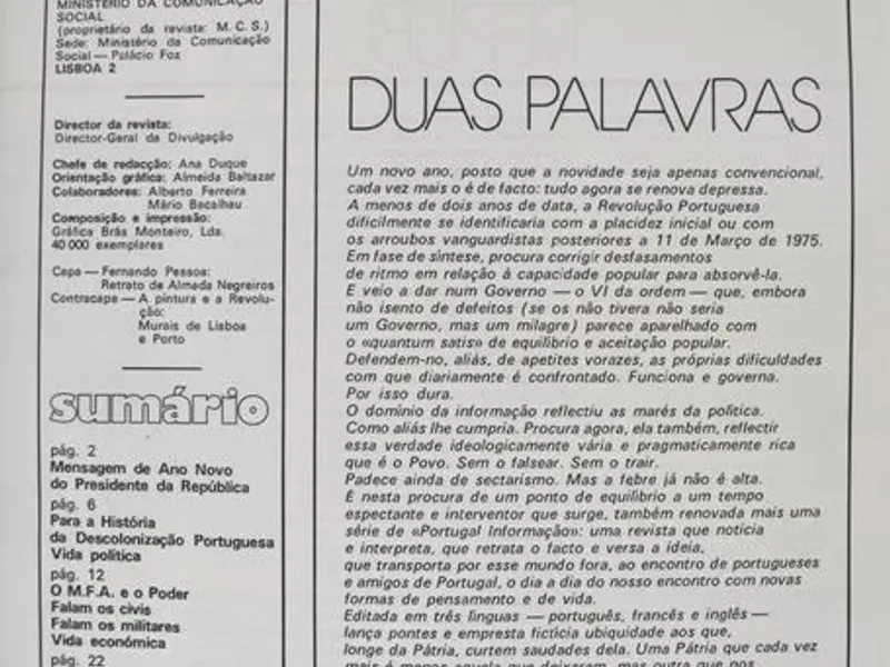 Revista Portugal Informação de 1976 