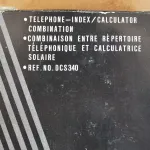 Agenda telefónica com calculadora solar dos anos 8 4