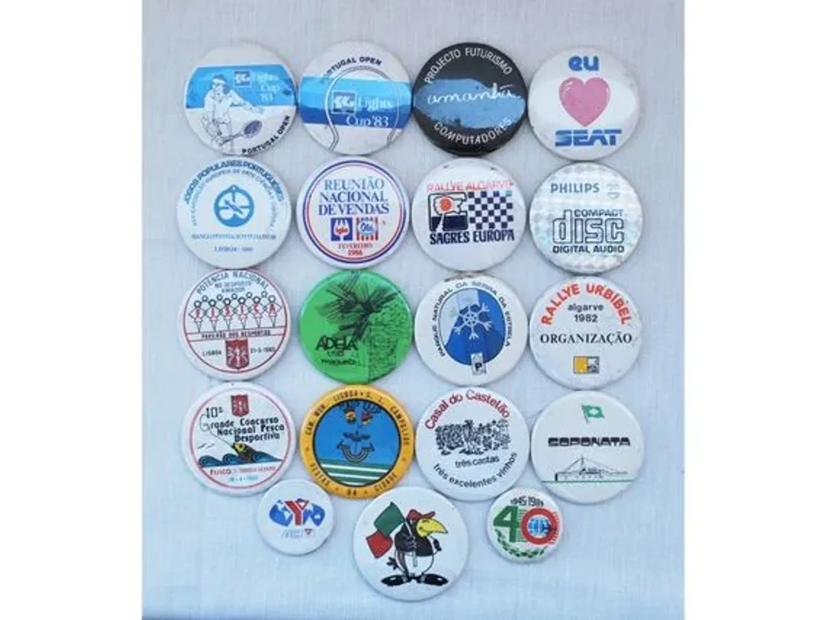 Crachás publicitários dos anos 80 