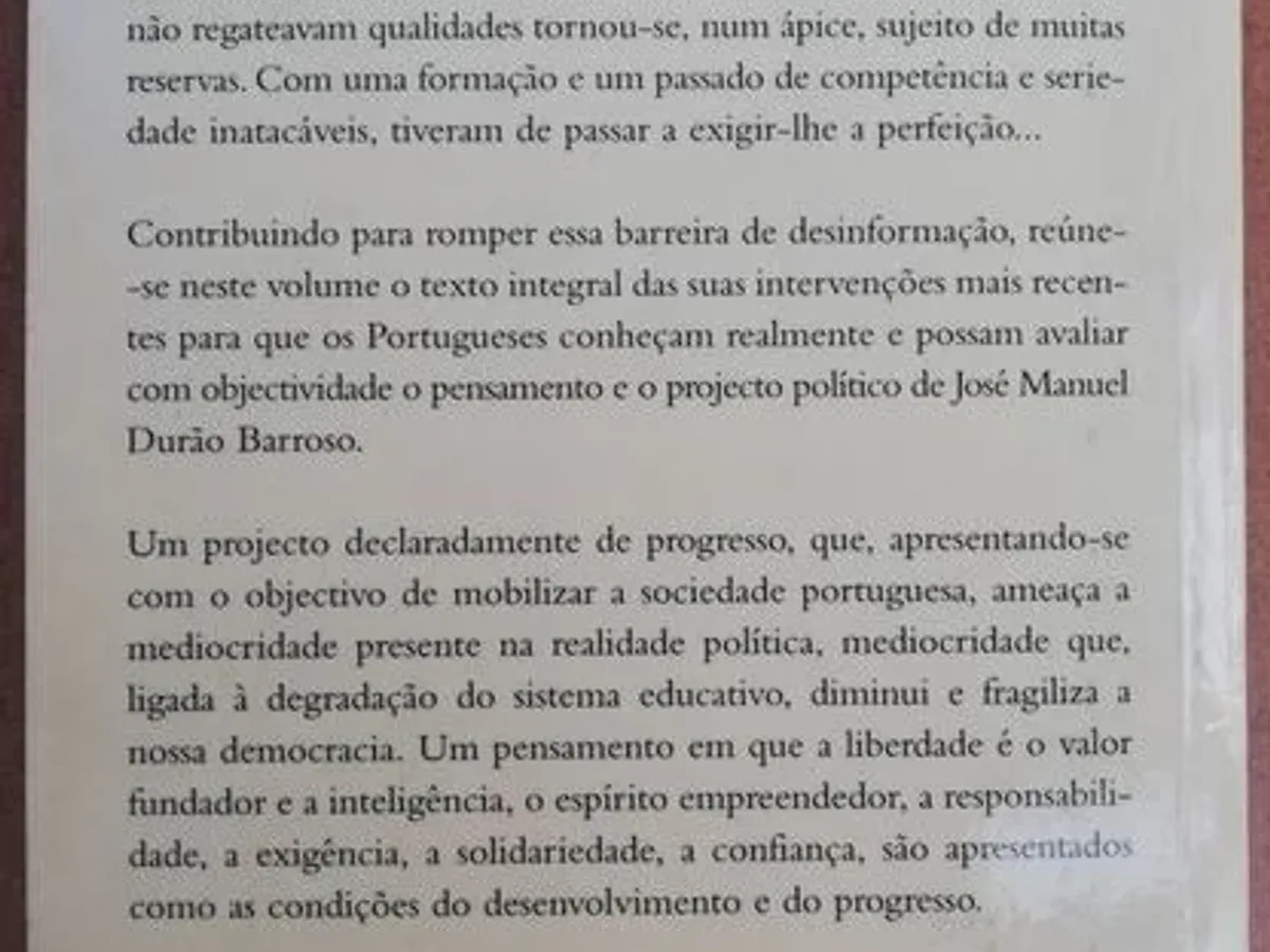 Durão Barroso - mudar de modelo