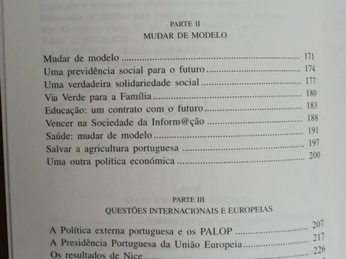 Durão Barroso - mudar de modelo
