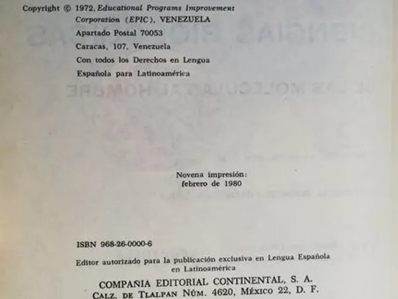 Ciencias Biologicas - De las Moléculas al Hombre