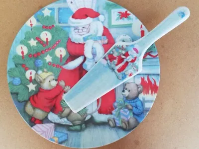 Prato de Natal com espátula 