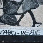 2 pequenos quadros feitos com areia Cabo Verde 2