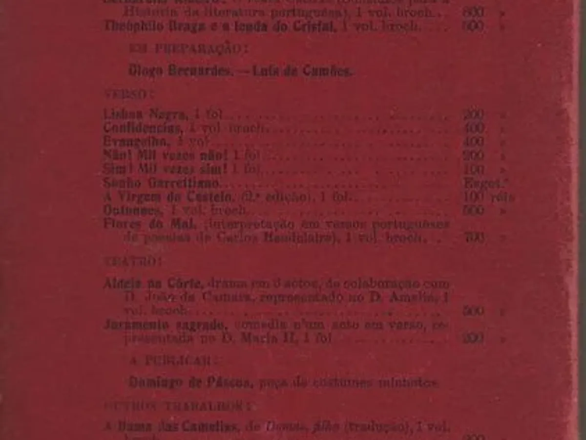 Flores do Mal, de Delfim Guimarães, de 1909 