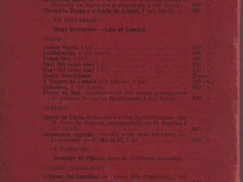 Flores do Mal, de Delfim Guimarães, de 1909 