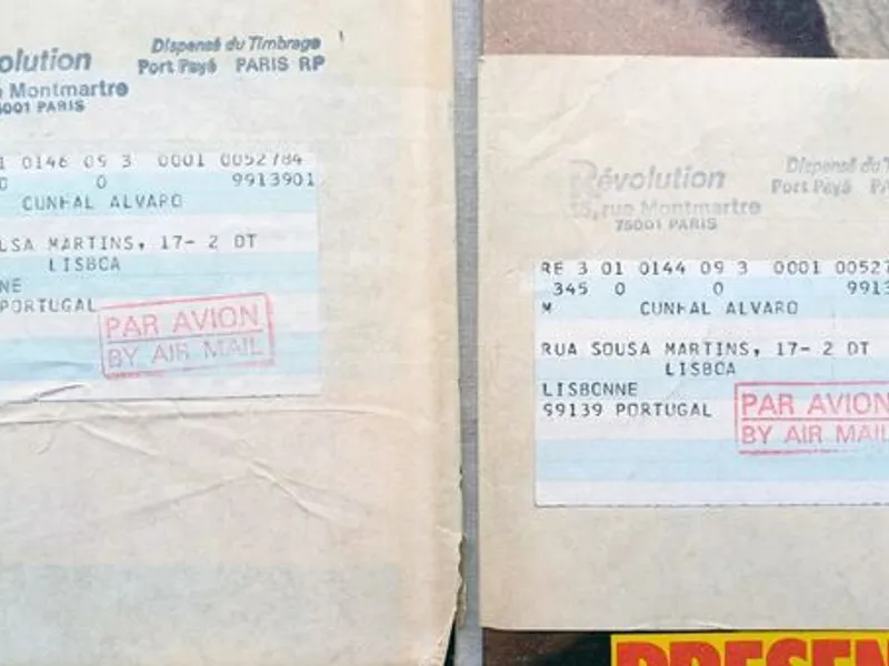 Revistas Révolution de 1982 dirigidas a Á. Cunhal