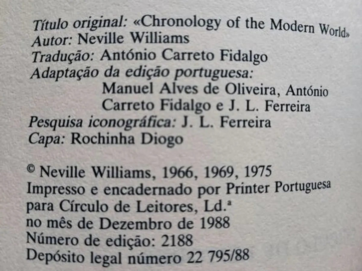 Cronologia Enciclopédica do Mundo Moderno