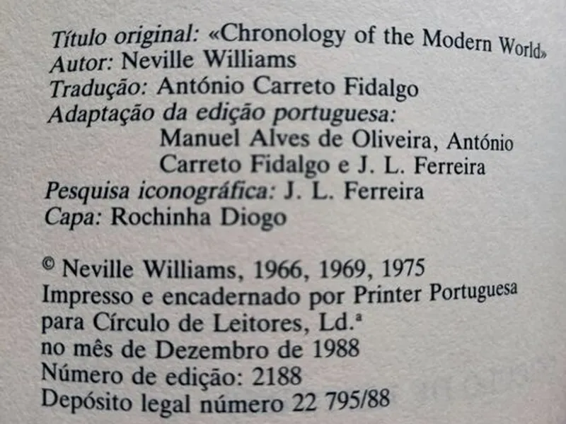 Cronologia Enciclopédica do Mundo Moderno