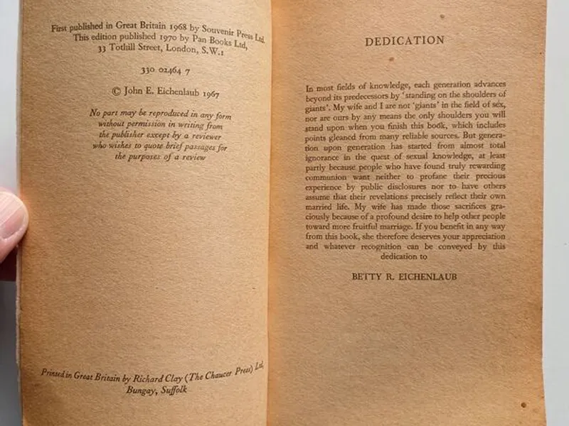 New approaches to Sex in Marriage