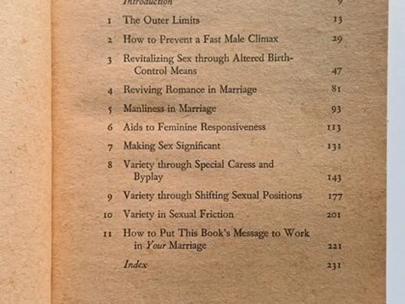 New approaches to Sex in Marriage