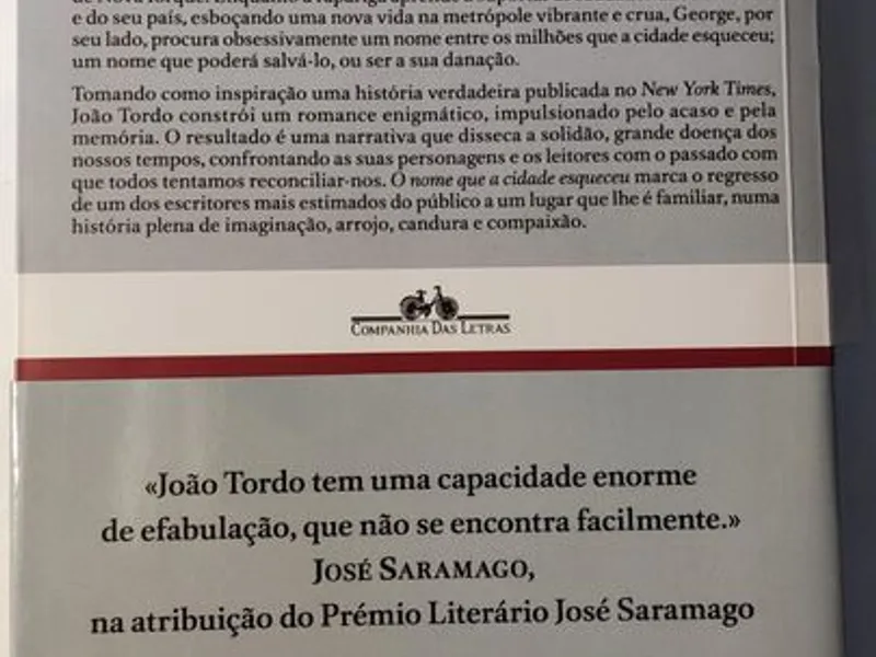 O Nome que a Cidade Esqueceu - João Tordo
