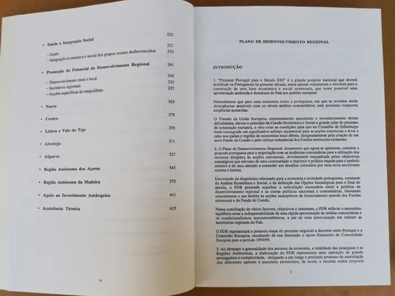 Plano de Desenvolvimento Regional para o Sec XXI