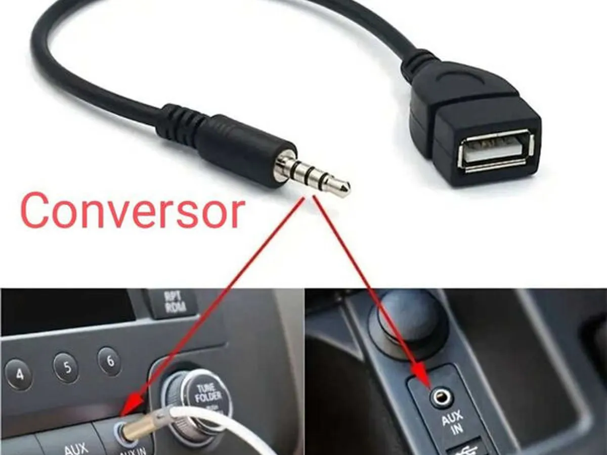Conversor/adaptador NOVO Cabo De Áudio AUX Para Carro