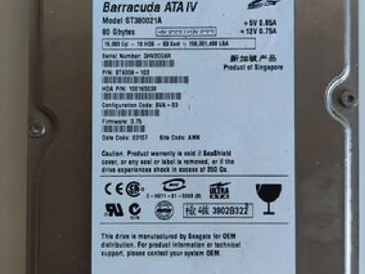 Disco ATA 3.5" Seagate Barracuda 80GB