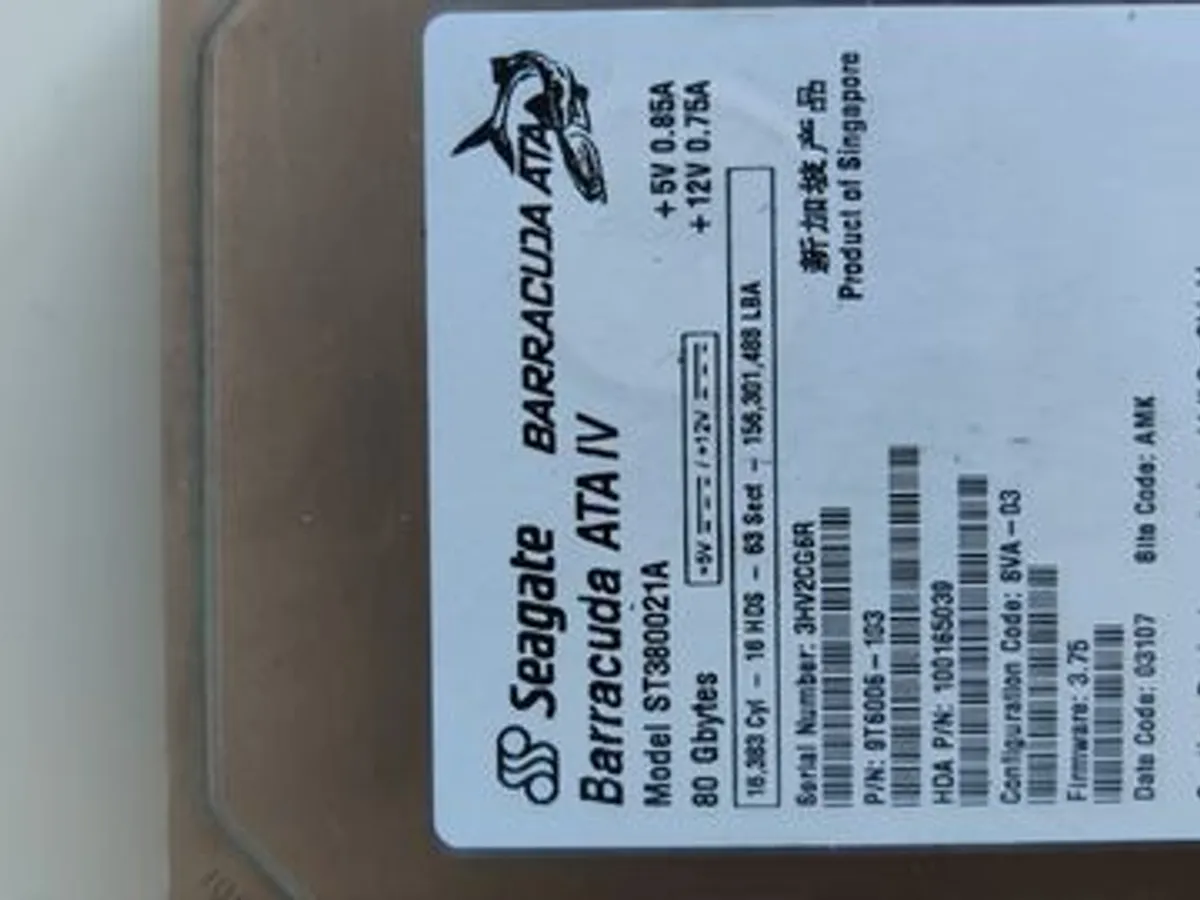 Disco ATA 3.5" Seagate Barracuda 80GB