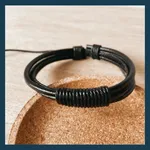 Pulseira em Couro Vegan - Preta 2
