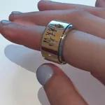 💍 Anel Giratório Dourado e Prateado Família 4