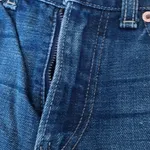 Calções de Ganga Azuis Clássicos com Bainha Dobrad 2