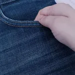 Calções de Ganga Azuis Clássicos com Bainha Dobrad 3