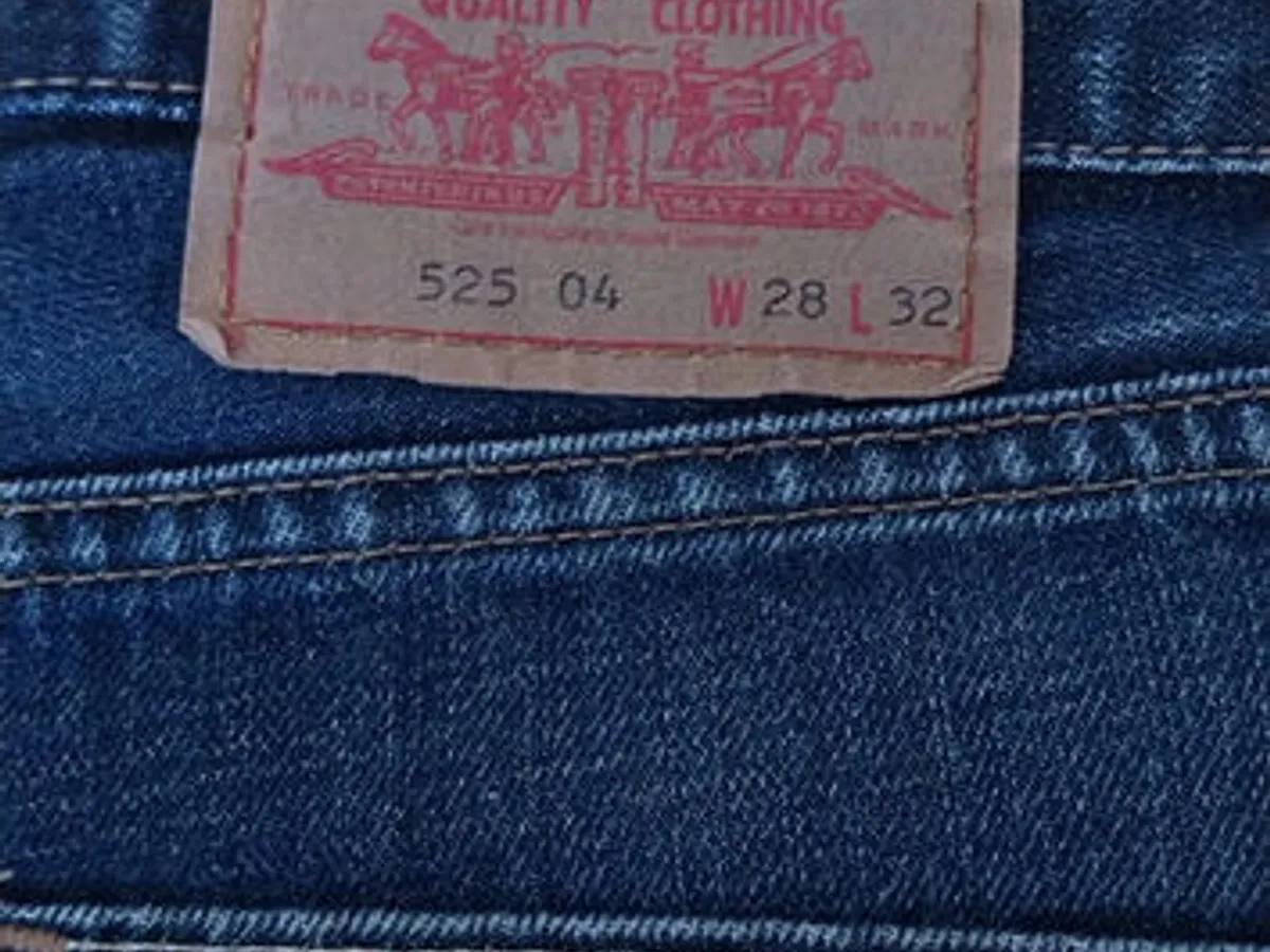 Calções de Ganga Azuis Clássicos com Bainha Dobrad