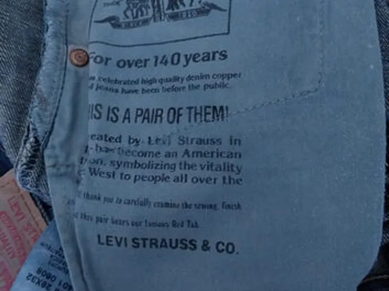 Calções de Ganga Azuis Clássicos com Bainha Dobrad