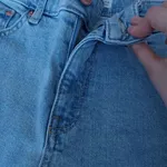 Calções Ganga Azuis Claros Rasgões – Bershka 36 3