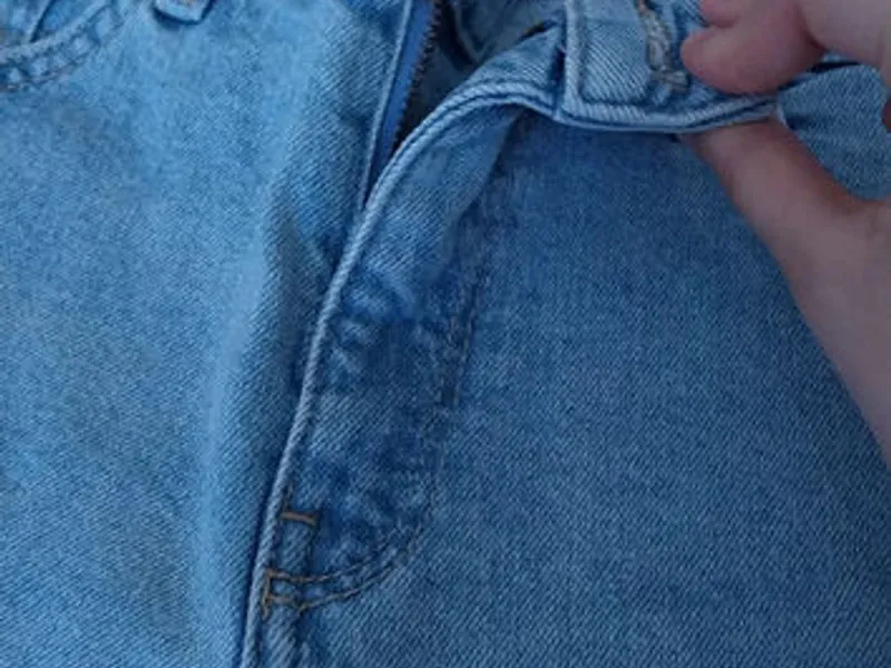 Calções Ganga Azuis Claros Rasgões – Bershka 36