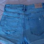 Calções Ganga Azuis Claros Rasgões – Bershka 36 7